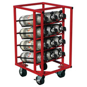 Vertical SCBA Rolling Storage Cart